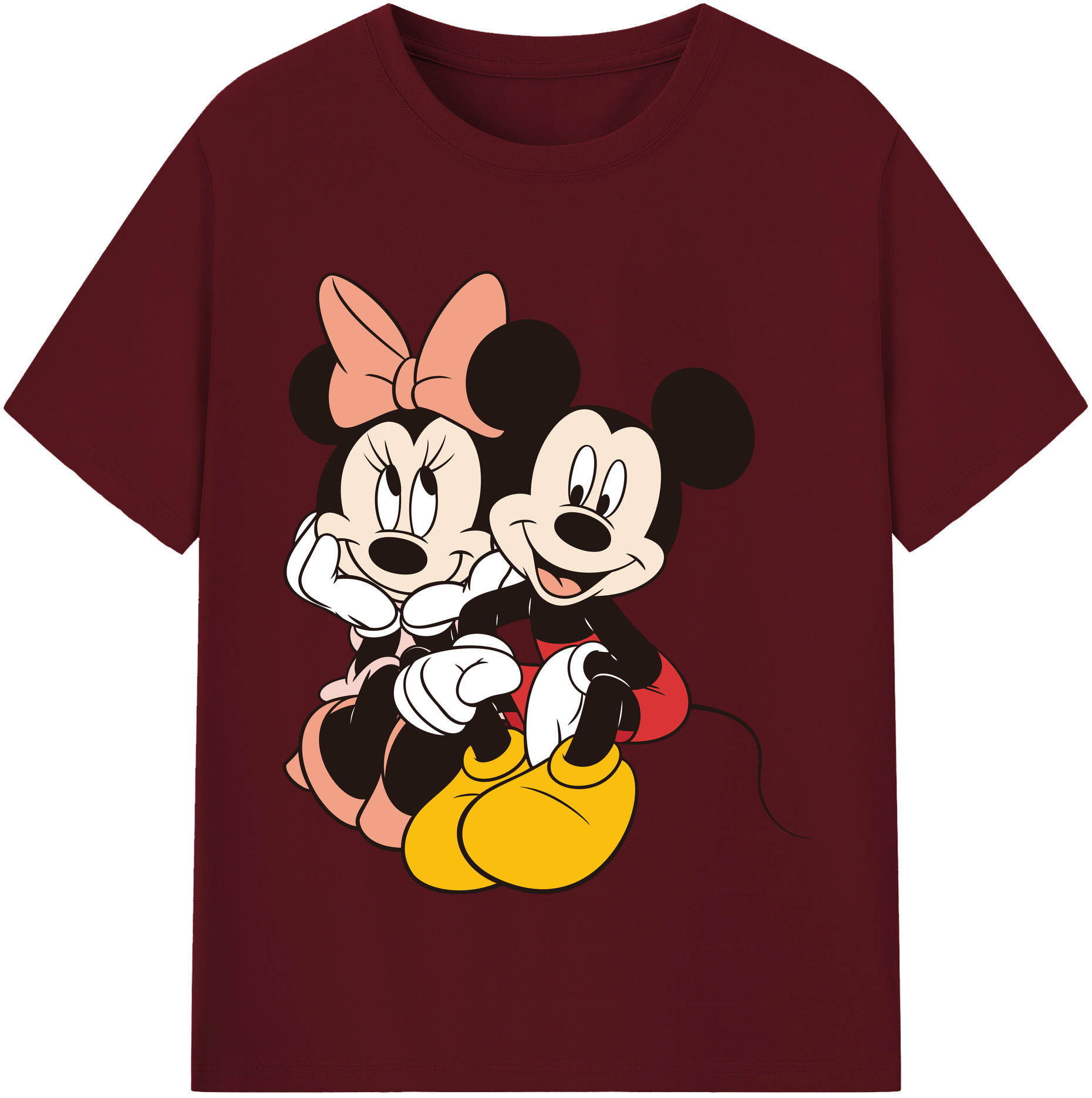 （画像用） ミッキーマウス Mickey Mouse 綿100％半袖Tシャツ（フロントプリント）
